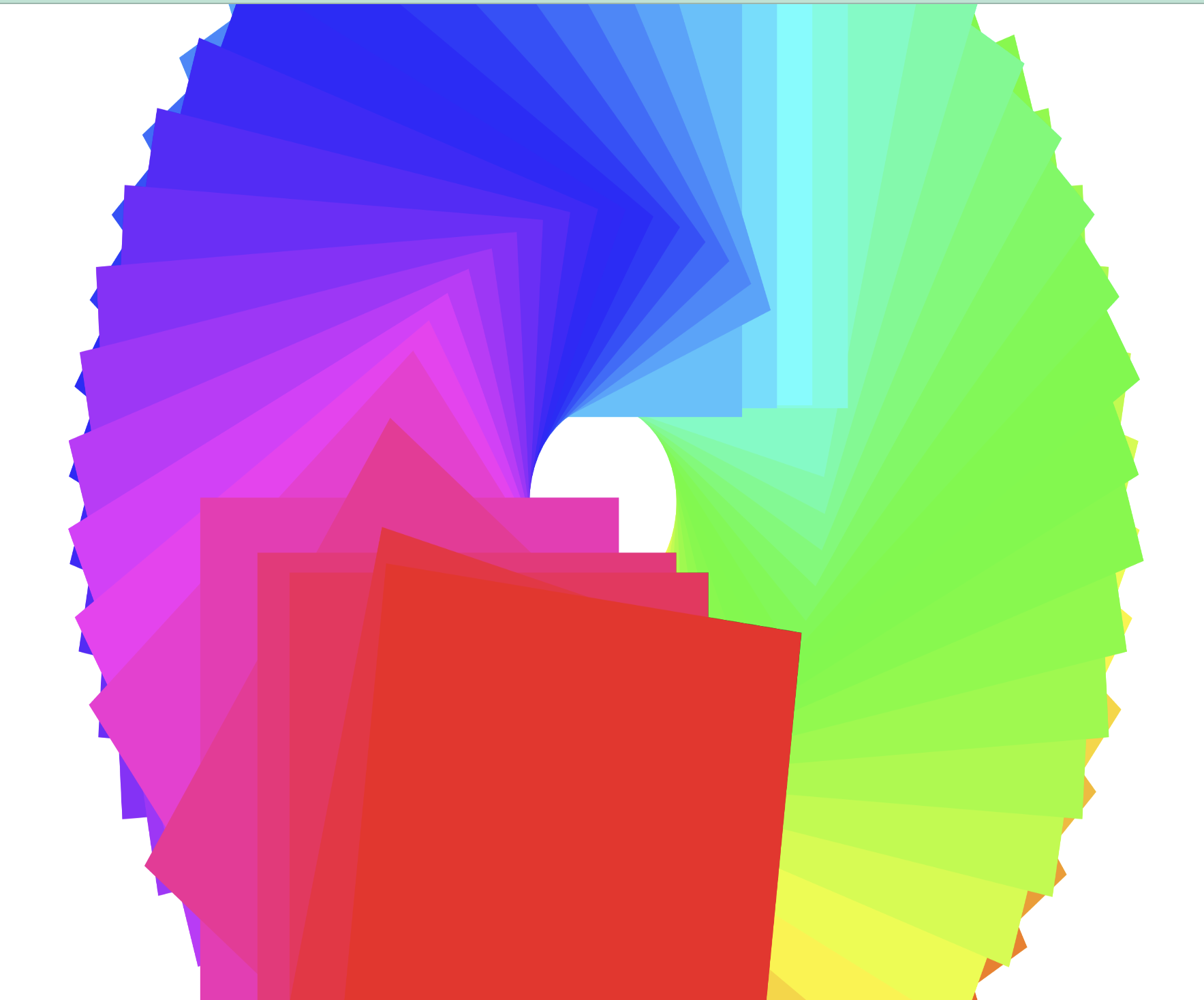 Changed to strokeCap(PROJECT) and strokeWeight((level+5)*100) with number of points at 50