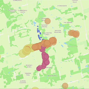 Data for street direcrion in York Region